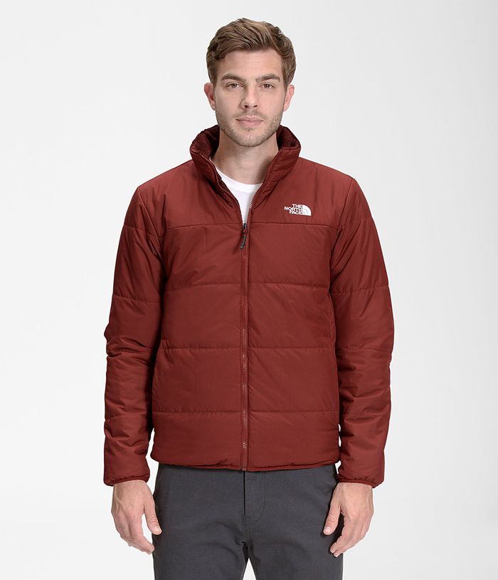 The North Face Puffer Jacket Tower Peak Dark Red - Mens - Thailand LJUET-4962